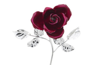 Rosa 14 cm bocciolo rosso