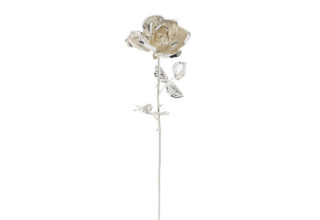 Rosa 46 cm bocciolo argento